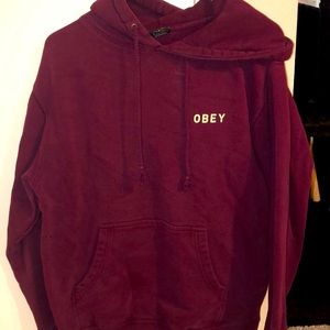 Maroon Obey Hoodie